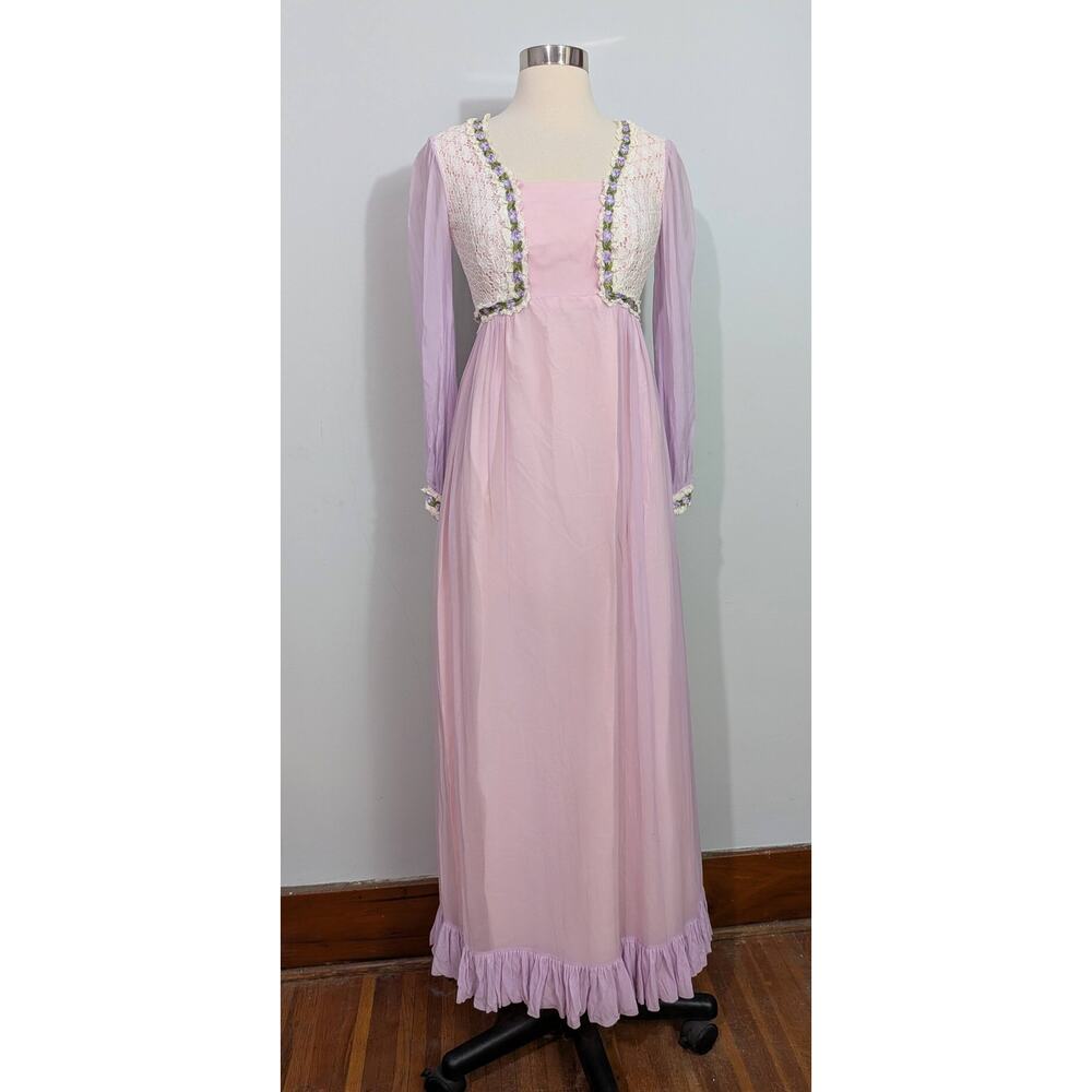Purple with White Lace "Vest" Boho Hippie Dress
